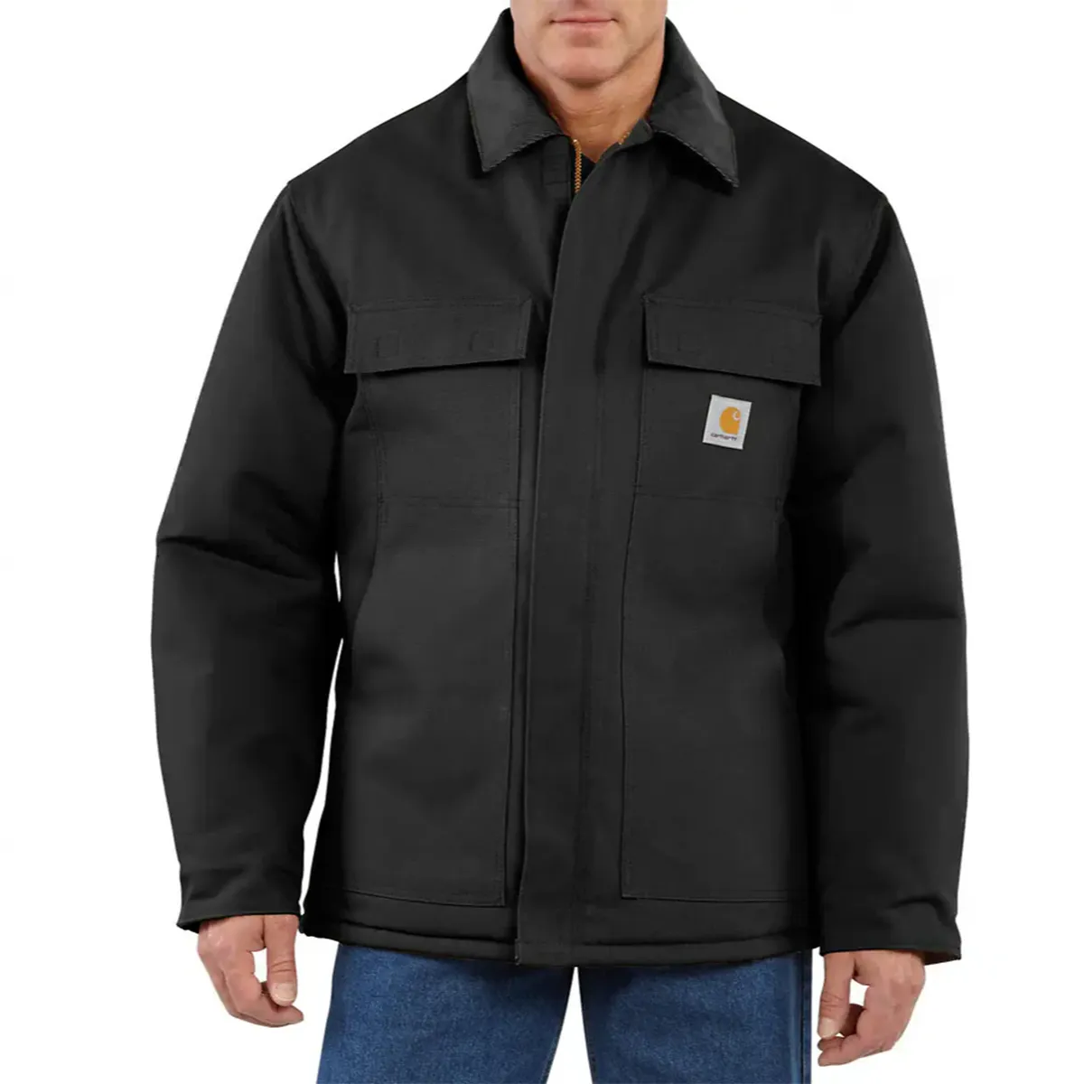 Men's Loose Fit Firm Duck Insulated Traditional Coat - Warmest 106674