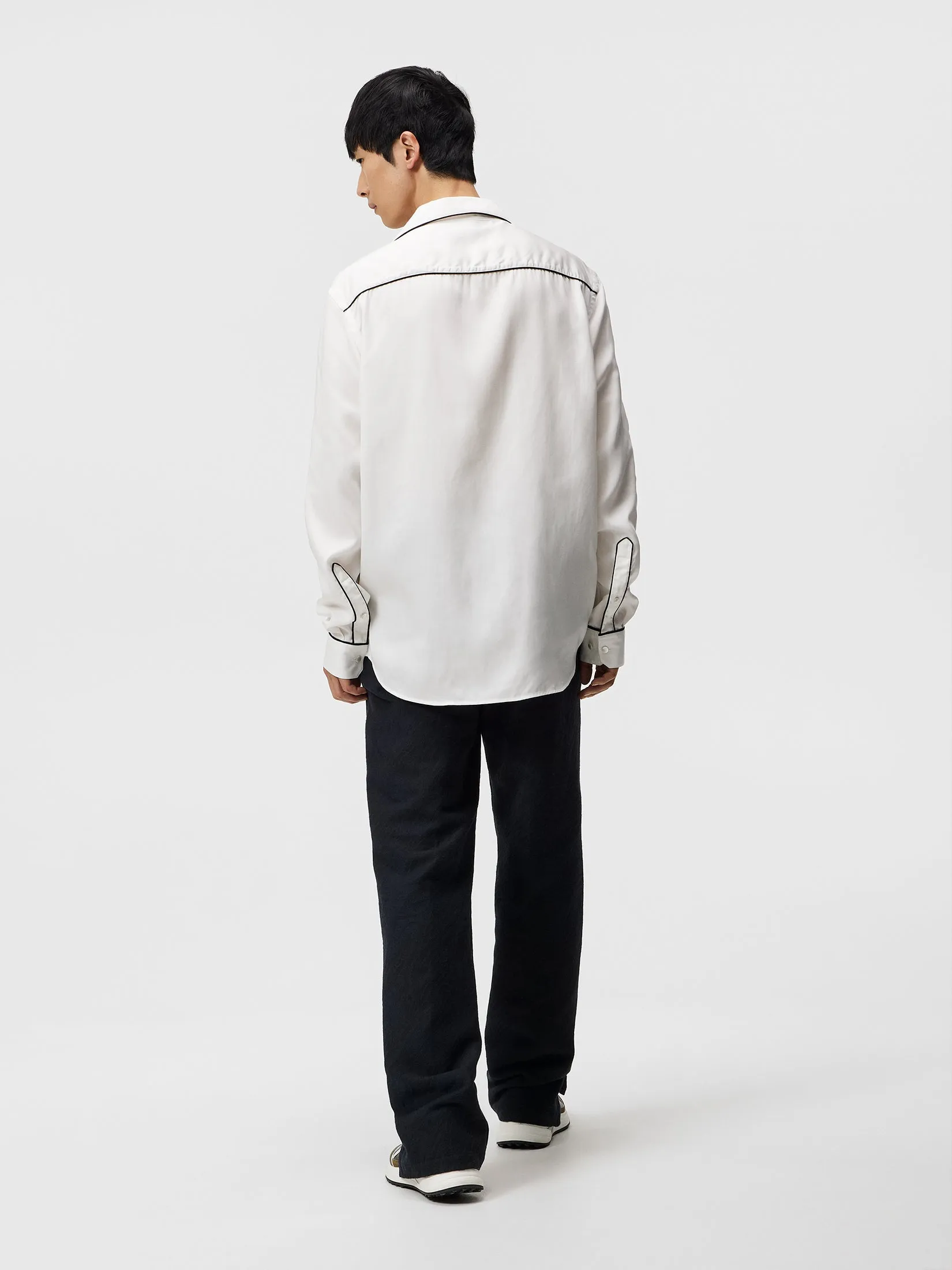 Piper relaxed piping shirt / Cloud White