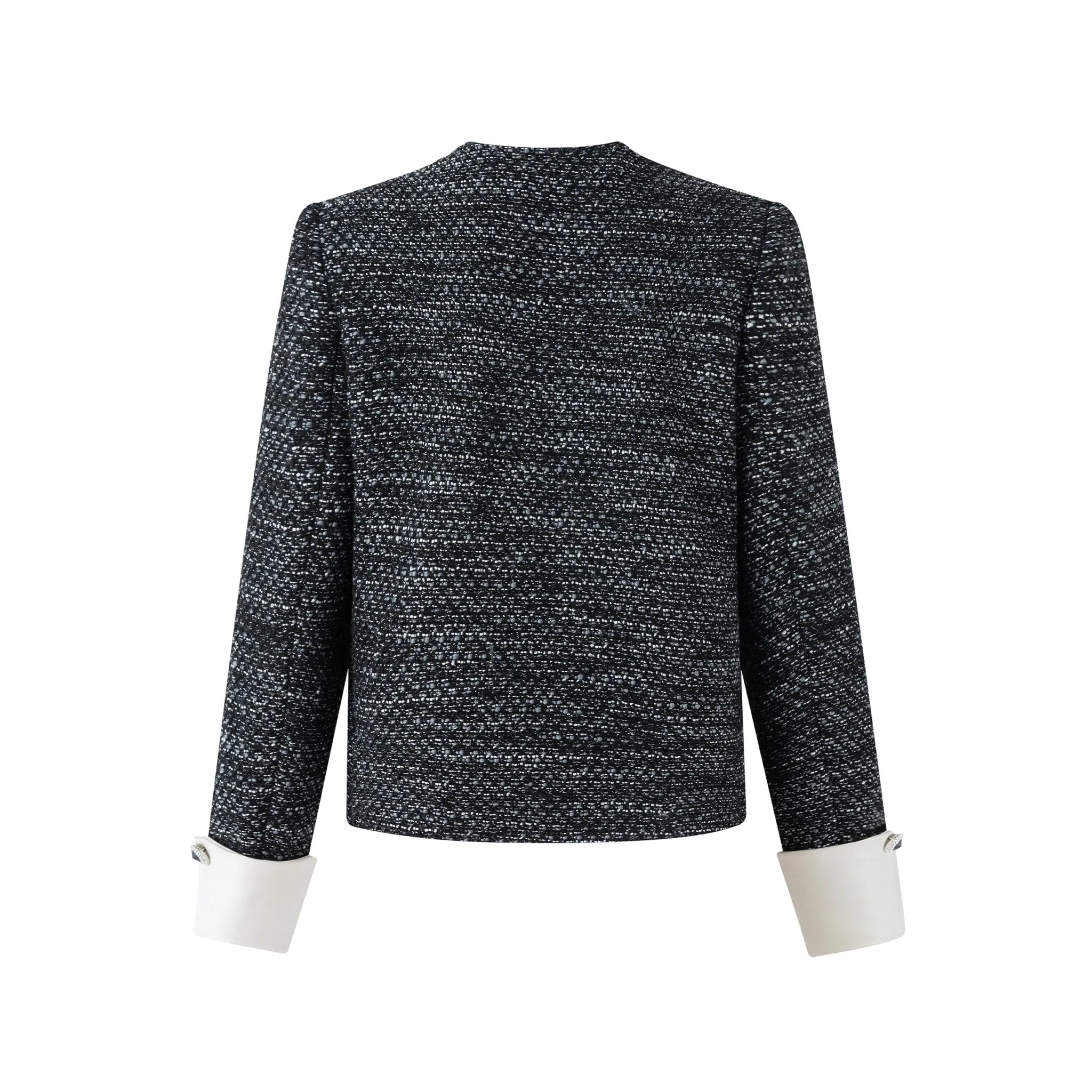 Silver Cat's Eye Beaded Button Coat