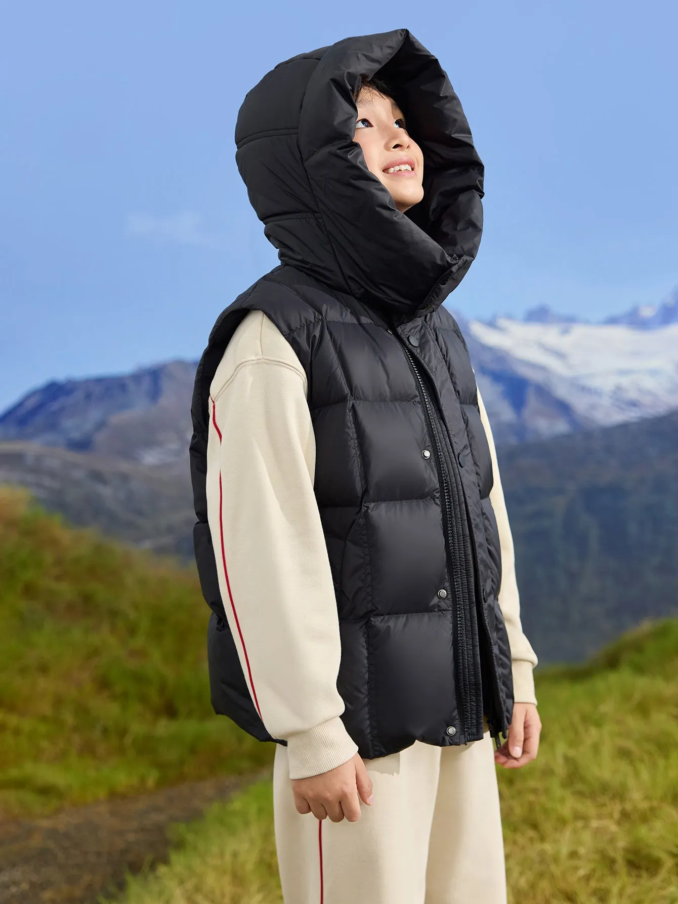 Unisex Kid Hooded Waterproof Vest