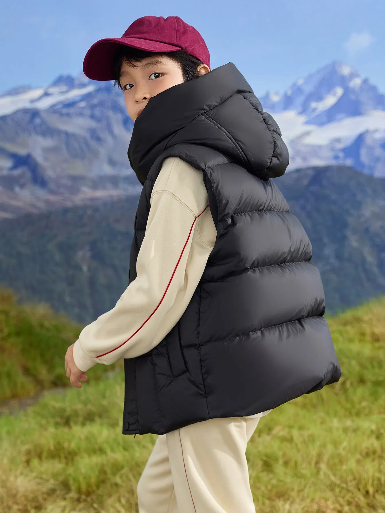 Unisex Kid Hooded Waterproof Vest