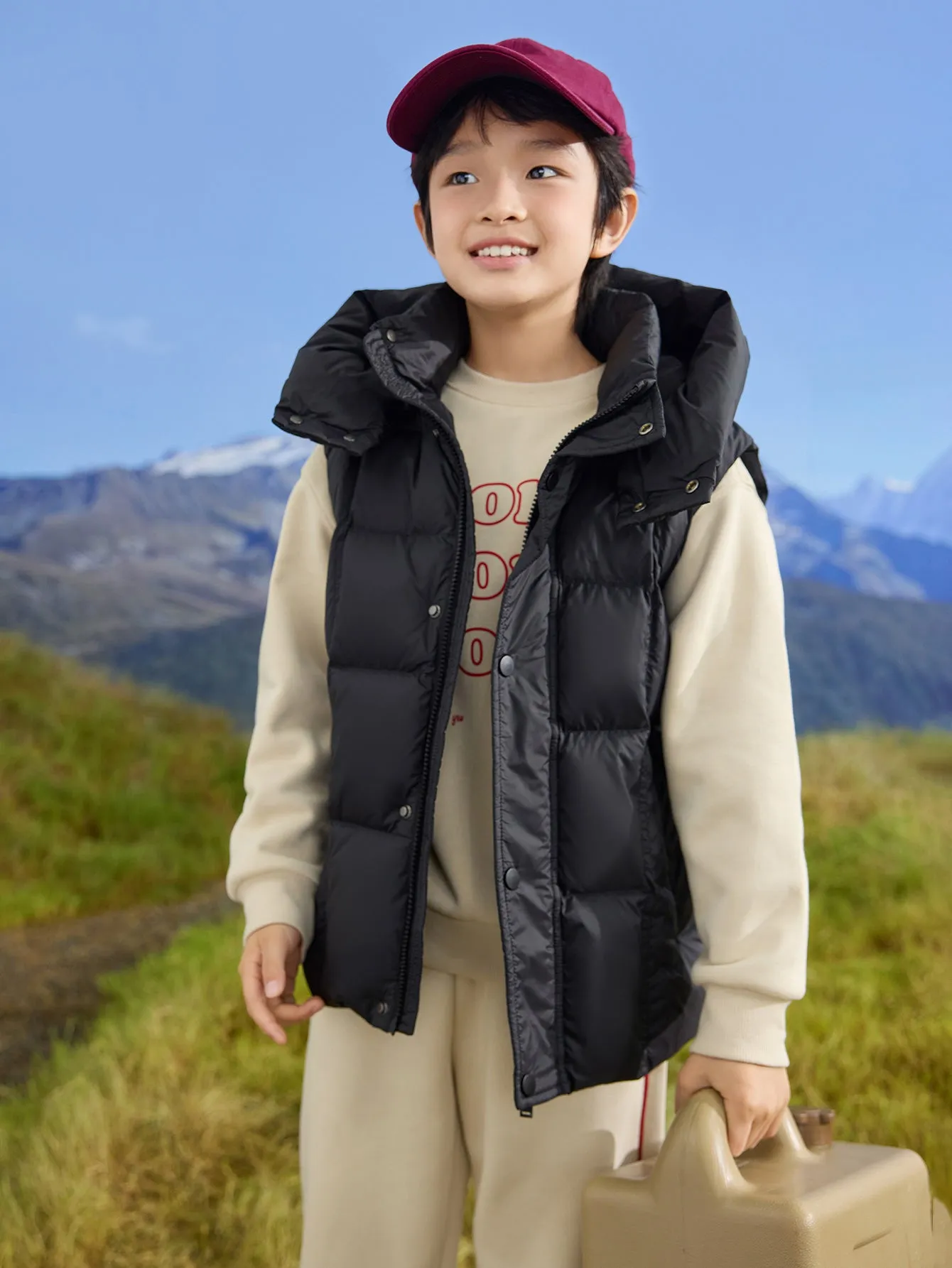 Unisex Kid Hooded Waterproof Vest