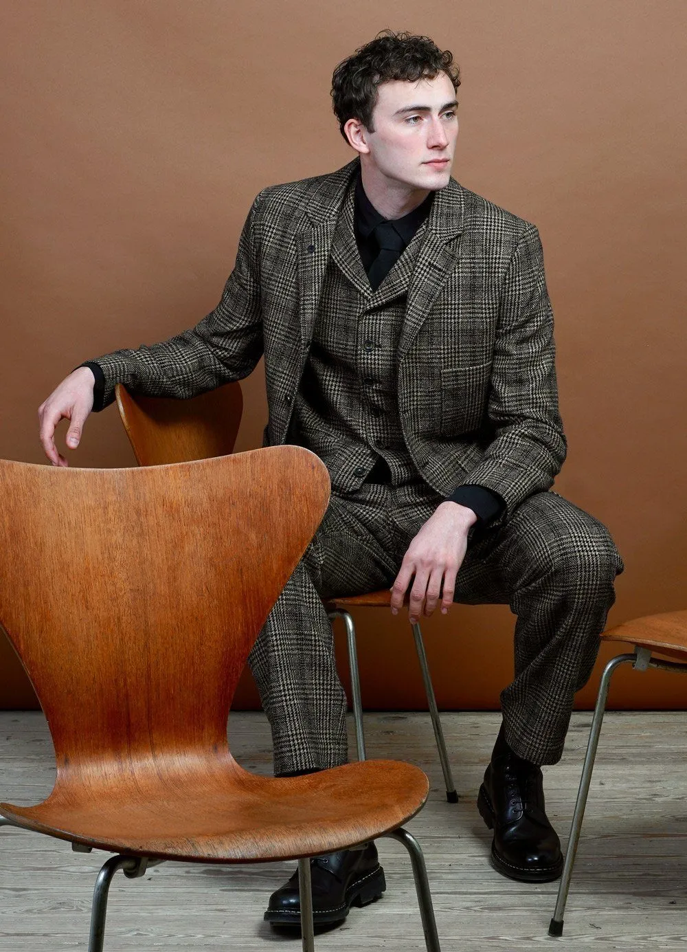 WILLIAM | Lapel Waistcoat | Checkered