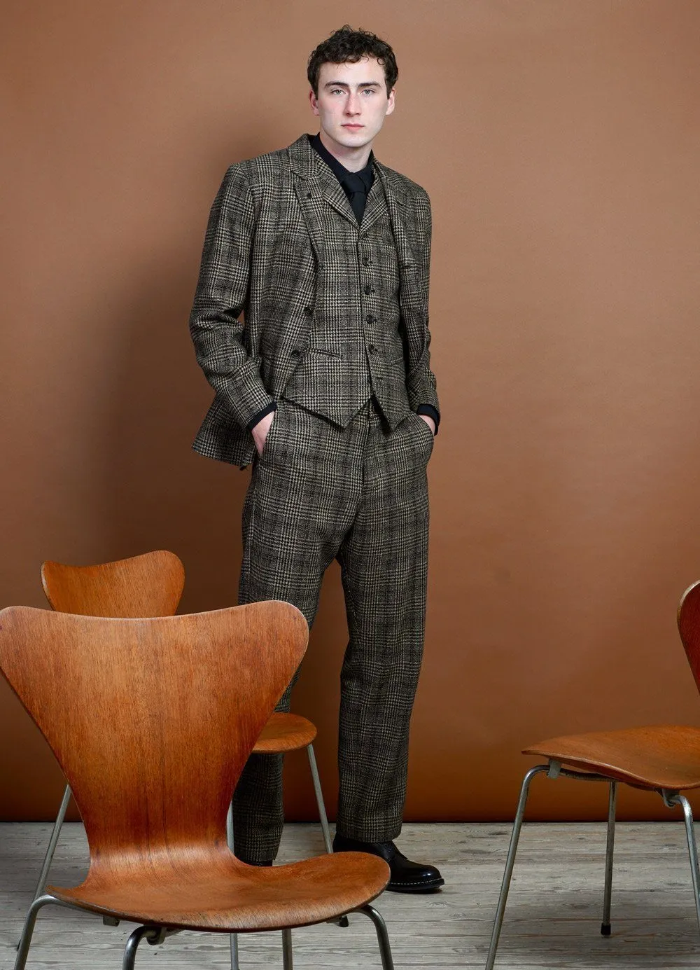 WILLIAM | Lapel Waistcoat | Checkered